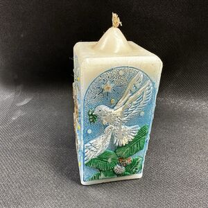 Vintage JASCO Peace On Earth Christmas Message Candle Dove Unused Bayberry Scent